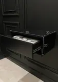Table de nuit murale بفتحة عملية بالاسفل