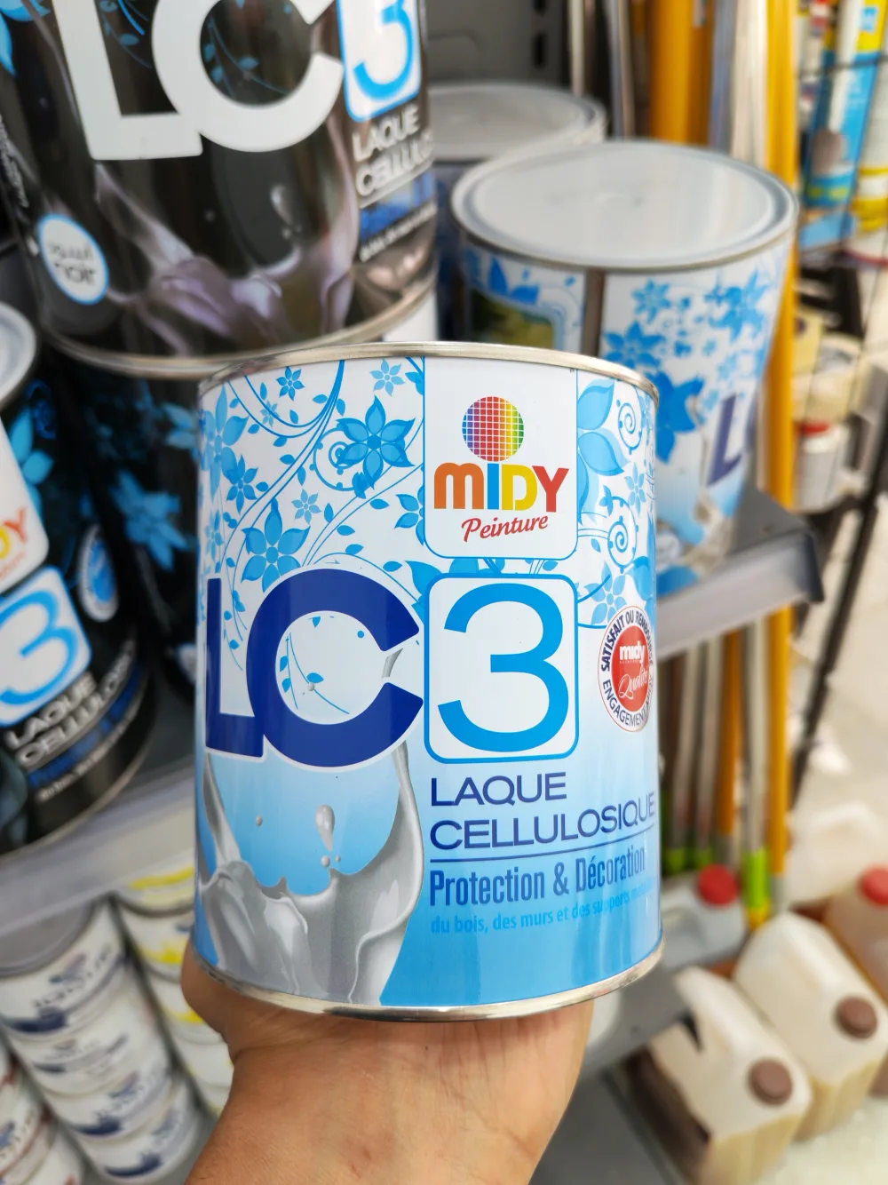 Laque midy Lc3 blanc et noir 700G