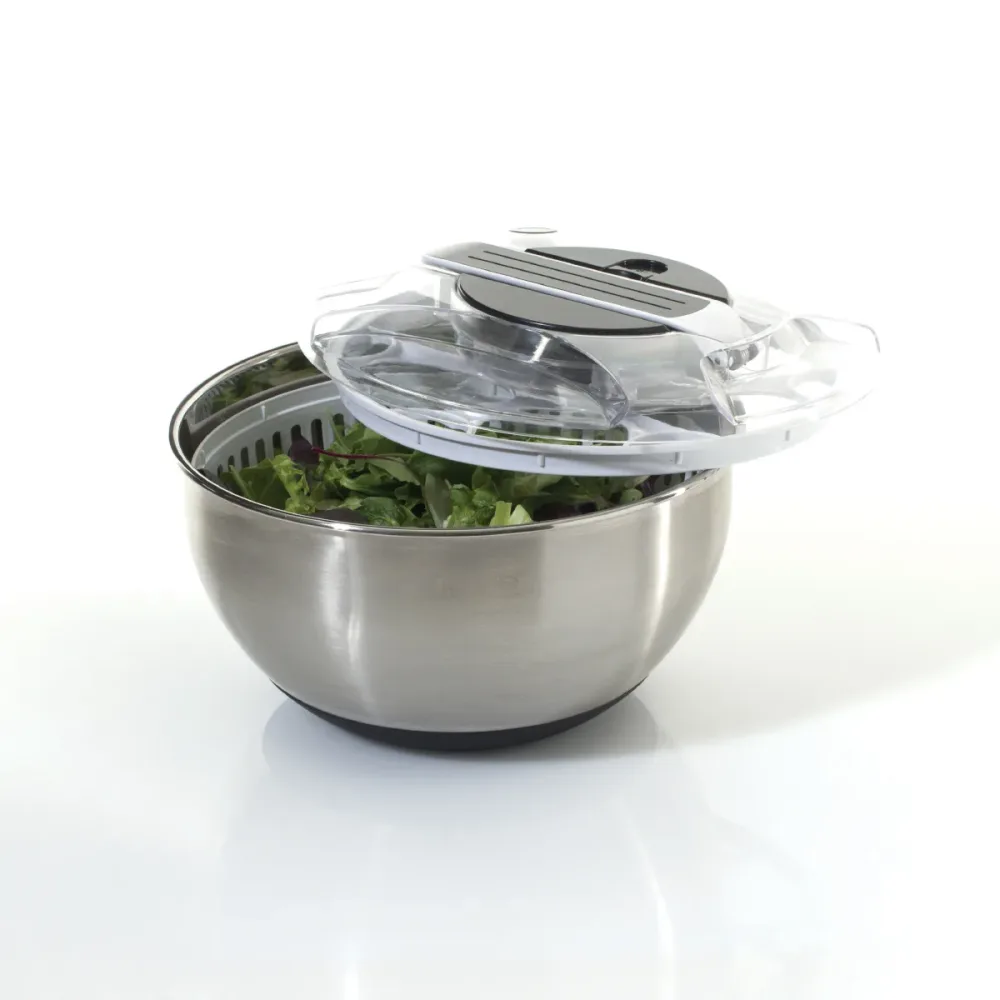 Essoreuse à Salade en Inox – FIVE "3, 2, 1, Essorez !" 🥗