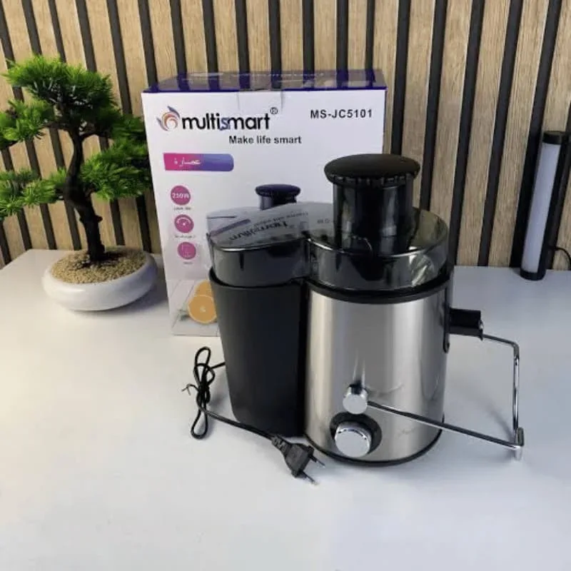 مستخلص عصير Multismart MS-JC5201 250W Inox – Extracteur de Jus كهربائي لعصير طبيعي صحي