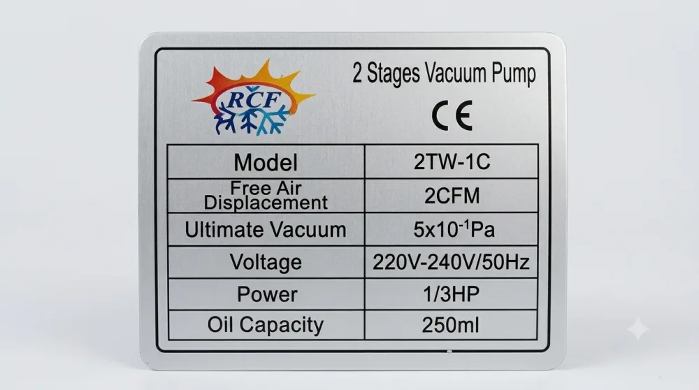 Pomp a vid 2 CFM -1/3 hp