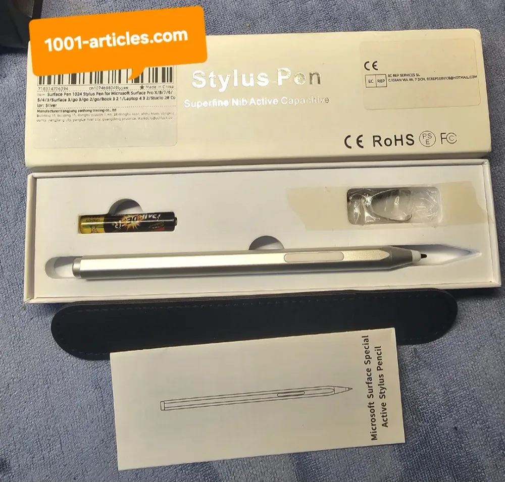 Stylet 1024 Microsoft Surface / Pro, Book, Go - Batterie AAAA