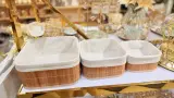 Panier de rangement en bambou 3pcs