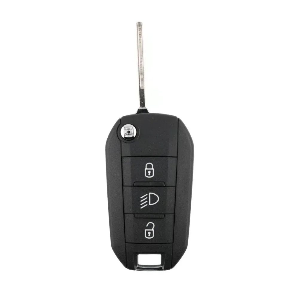 Coque de clé télécommande Peugeot Flip 3 boutons HU83 pour Xhorse XEPG00EN PCB