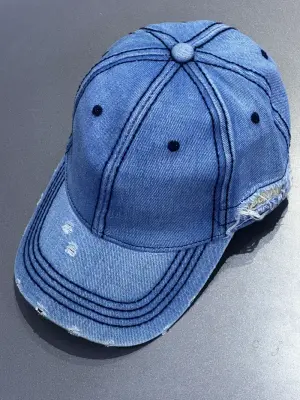 كاسكيطة جينز Vintage ازرق