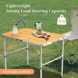 Table de Camping en Aluminium à Hauteur Réglable - طاولة تخييم ألمنيوم قابلة لتعديل الارتفاع