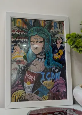 Cadre Graffiti mona lisa urbain