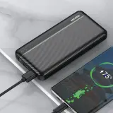Power Bank KAKUSIGA 10 000 mAh – Double Entrée Type-C & Micro USB, 2 Sorties USB