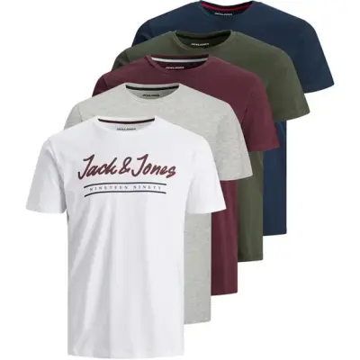 Pack de 5 T-shirts 100% COTON JACK & JONES 566237/70