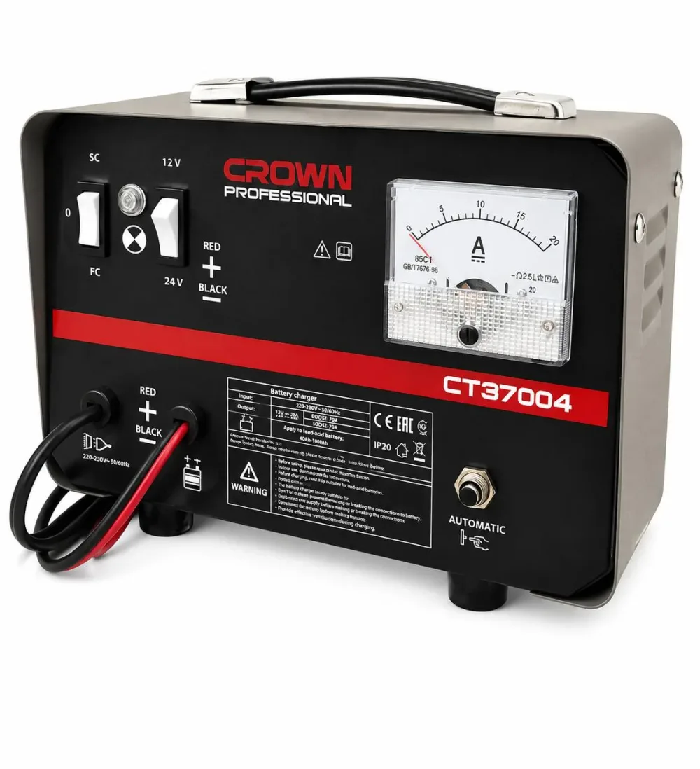 Chargeur batterie 12-24V CROWN CT37004