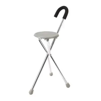 Canne chaise pliable ronde