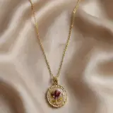 Collier à pendentif floral