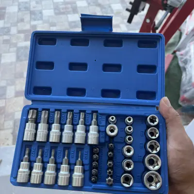 CAISSE DOUILLE ETOILE MAL/FEMEL 34PCS  3/8