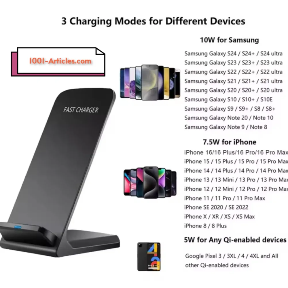 Wireless Fast Charger - Support de Charge Rapide