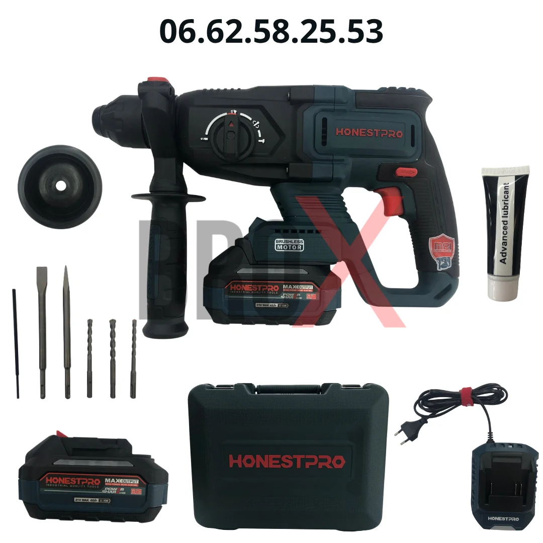 Marteau Piqueur Sans-fil 21v 4.0Ah 1 Batterie HONESTPRO YAE2649