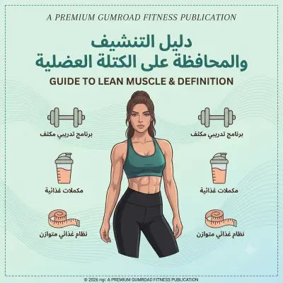 كتاب دليل التنشيف الاحترافي وإبراز العضلات (نسخة رقمية جاهزة للتحميل)