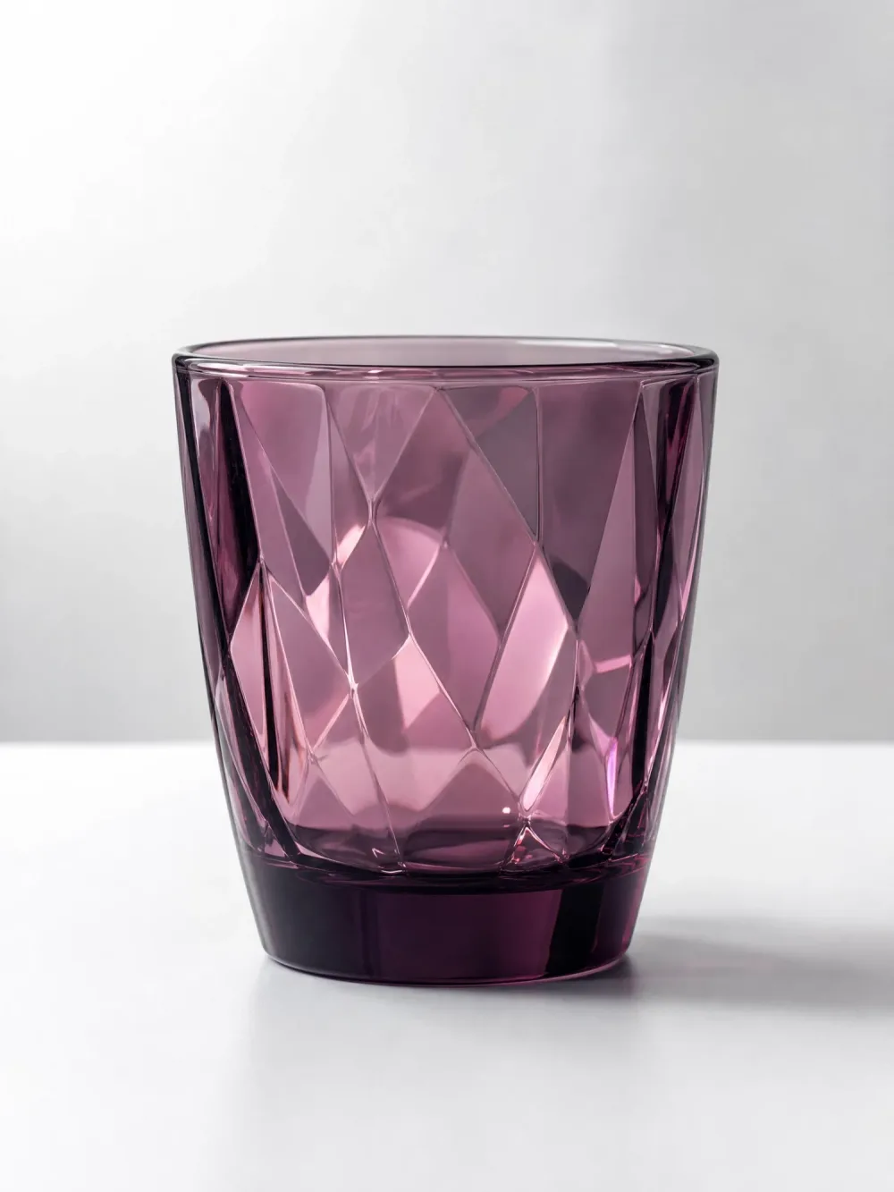 💎 Set de 6 Verres à Eau "Diamond" - Verre Taillé Coloré