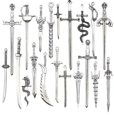 1 Porte clé aleatoire epée en metal (random)