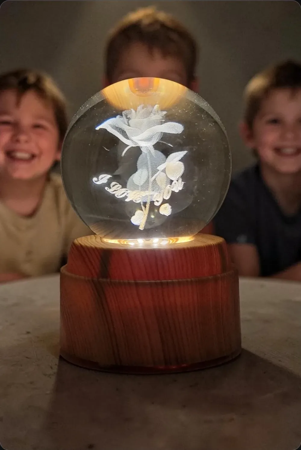 Veilleuse boule de cristal 🔮 3D " 9cm "