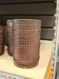 COLLECTION DELI GLASS - VERRES TEXTURÉS MARRON BRONZE