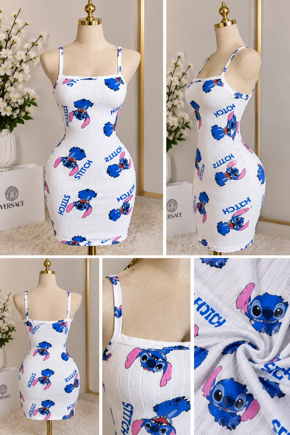 فستان Stitch النسائي – موديل صيفي عصري 💙