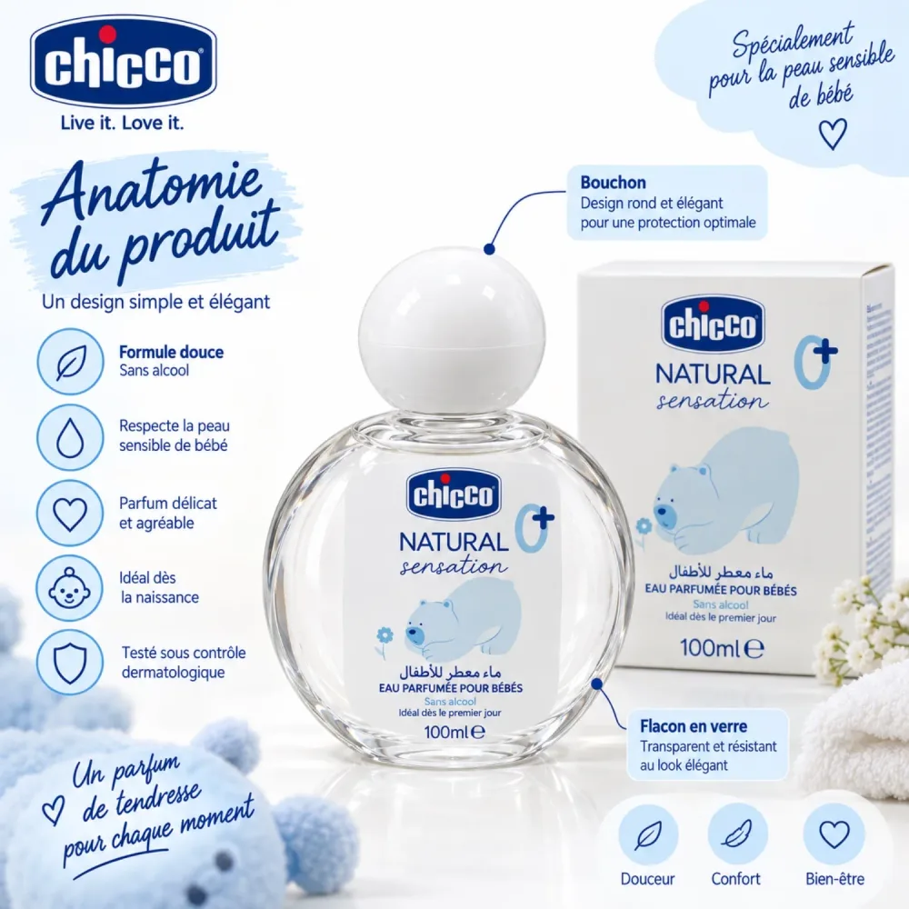 Chicco Natural Sensation – Eau parfumée pour bébé 100 ml