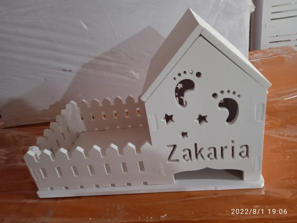 Personalized Baby Cradle Organizer CNC File
