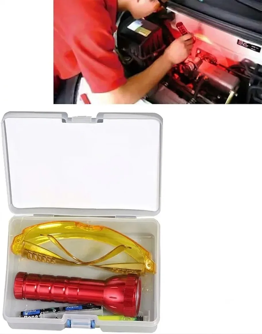 Kit Détecteur de Fuite  UV (Lampe UV, Lunettes de Protection & Tracer)