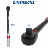 CLE DYNAMOMETRIQUE 1/2″ 40-200 N.M CROWN CPHSW-TWMA12200