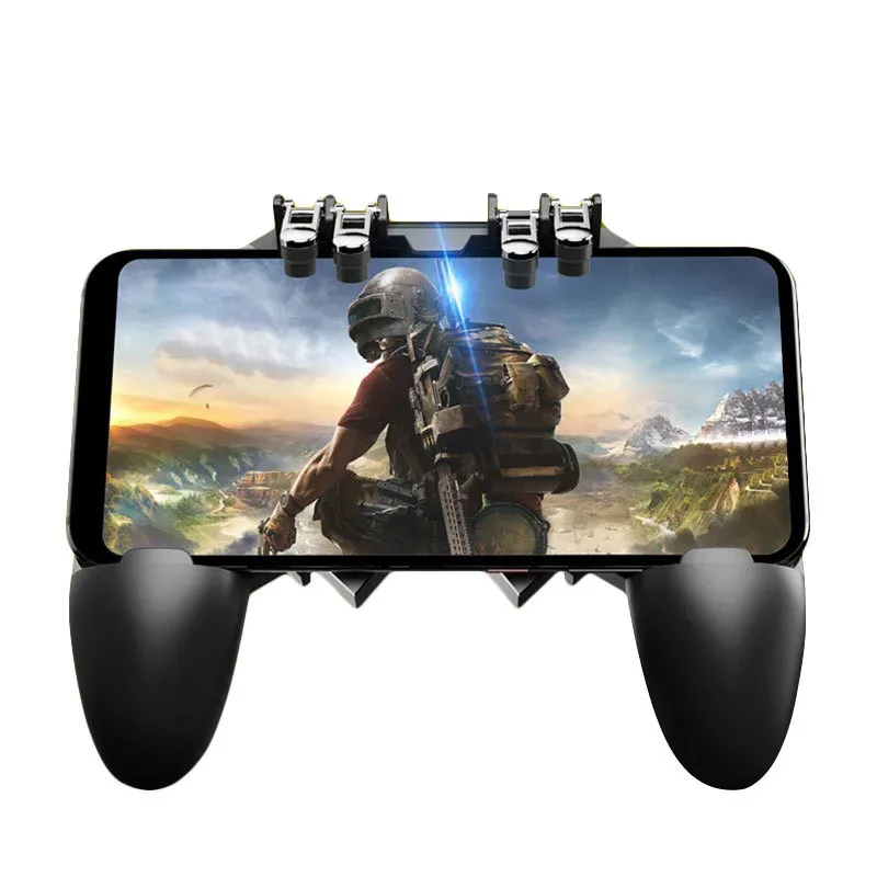 Manette Mobile AK66 – PUBG 6 Doigts, 4 Gâchettes Métalliques, iOS & Android