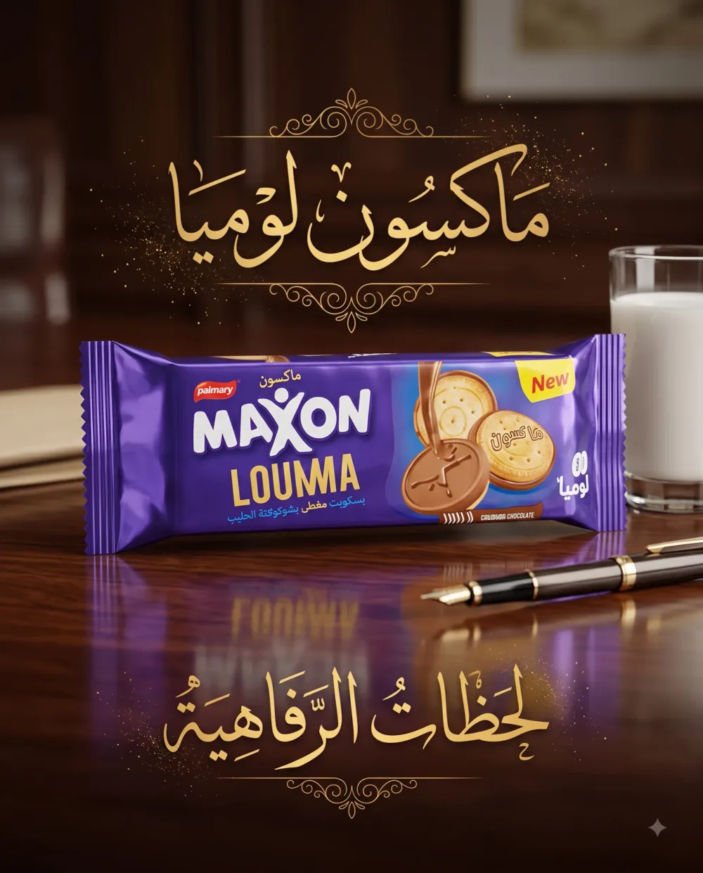 بسكويت مغطى بفيجيكاو بالحليب -ماكسن-
