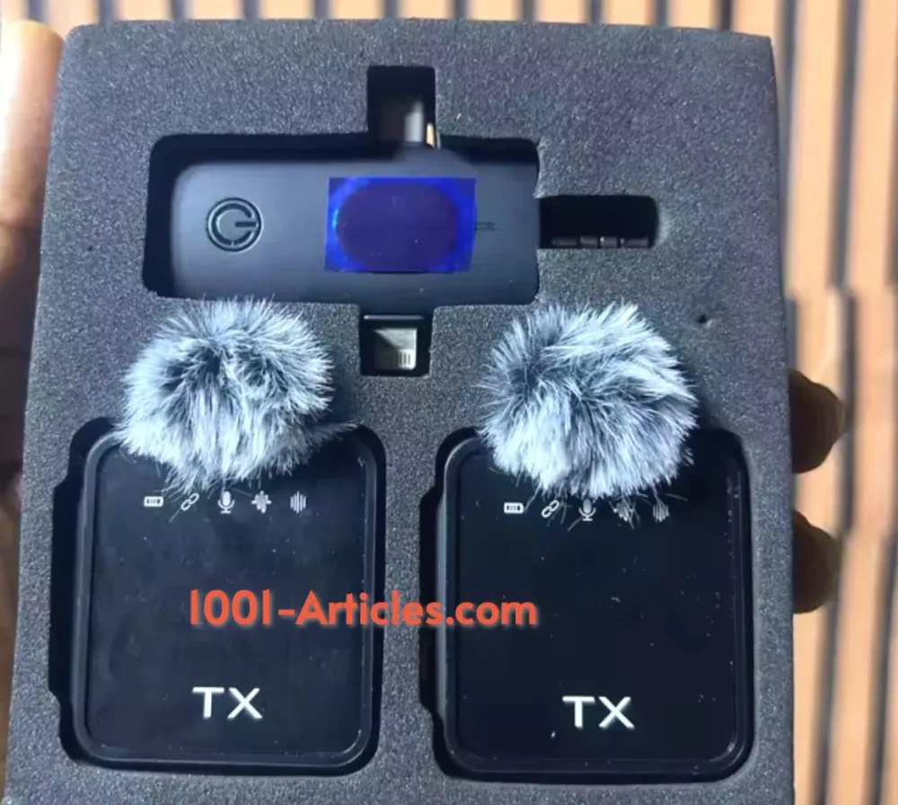 Microphone Lavalier Sans Fil, Micro-cravate, réduction de bruit.