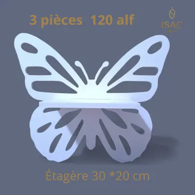 Étagère papillon 3 pièces