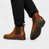 Bottines Homme CityLine Chelsea en Cuir Marron – Style Élégant