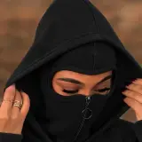 HOODIE NINJA الشبح نينجا الاصلي قطني قلاسي من خارج بملمس ناعم ومقطن وسخون من داخل للشباب لون اسود
