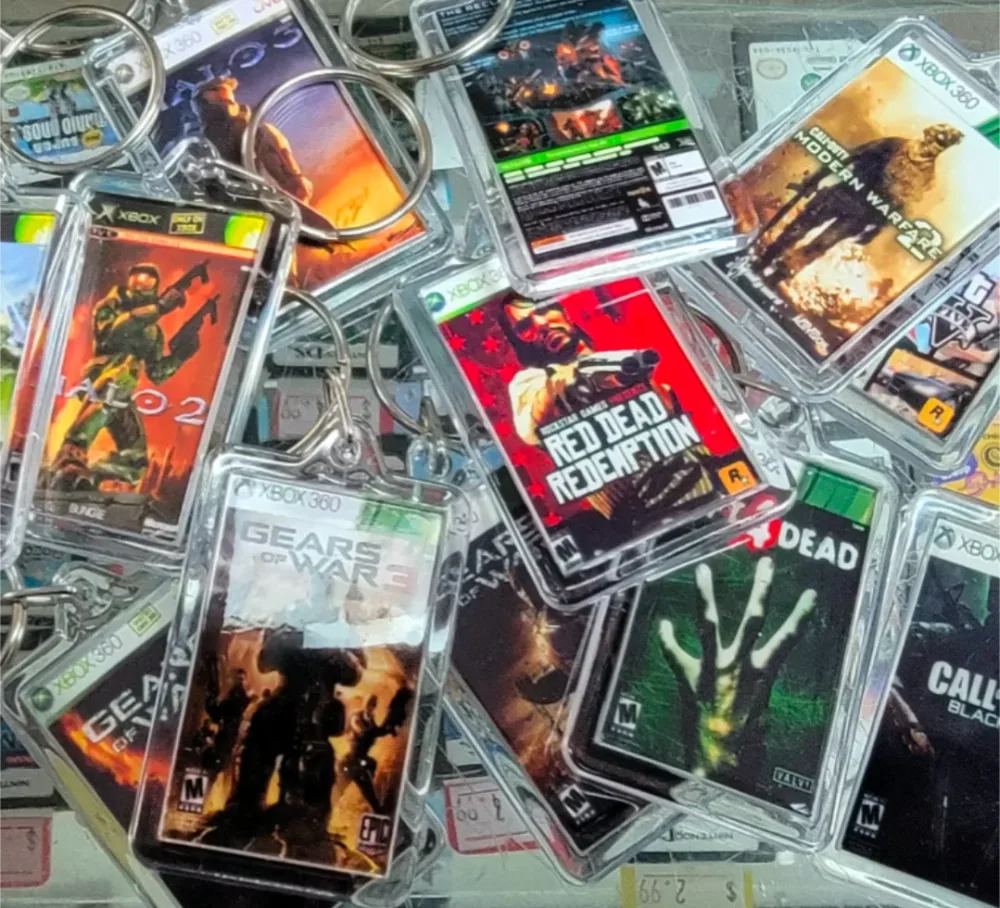 Porte clés cover jeux video