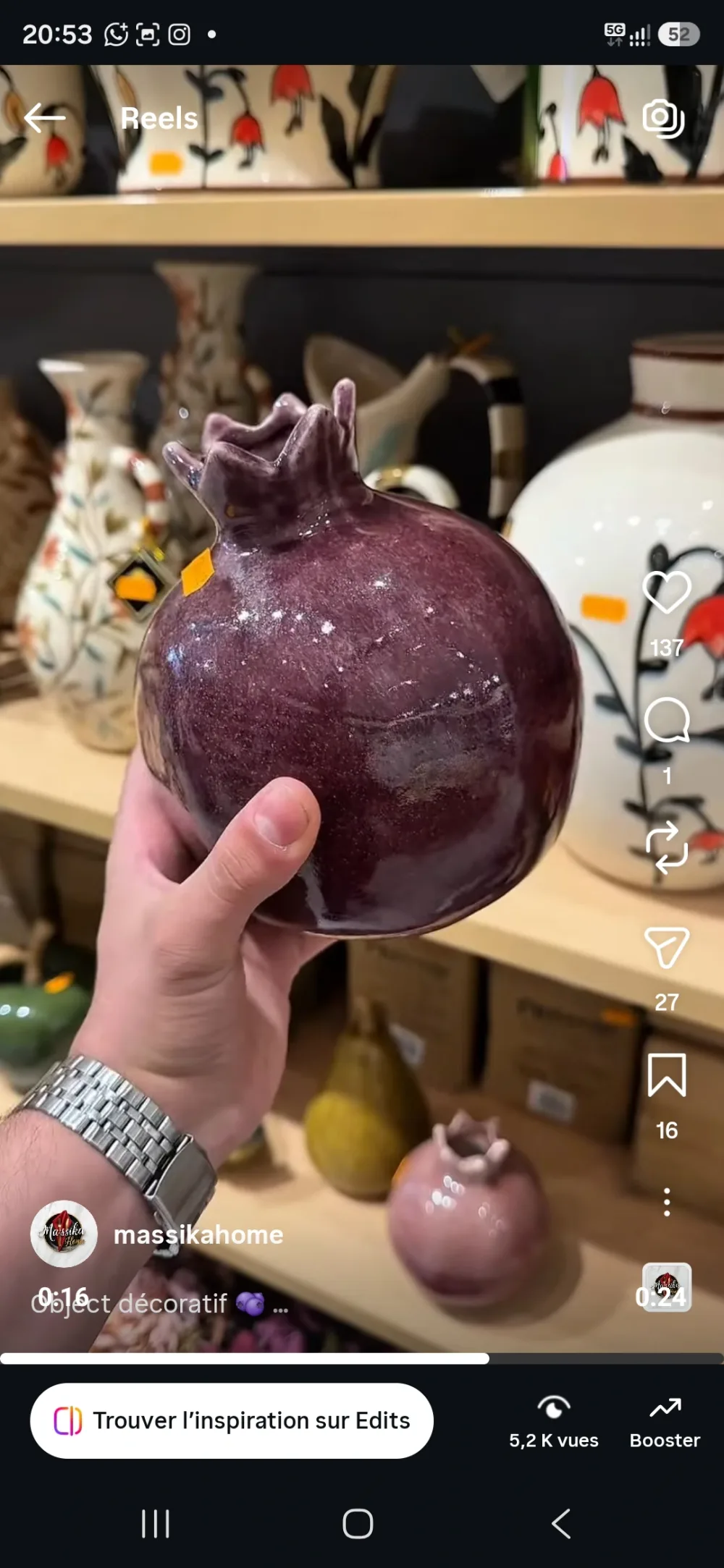 Grenade decoration