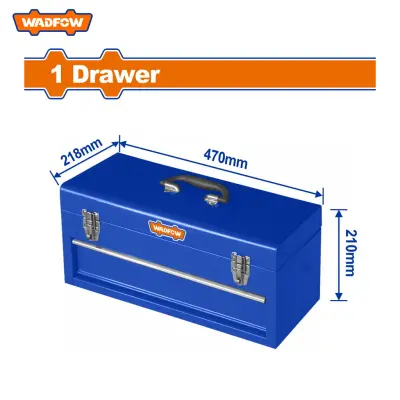 Caisse a outils metallique 470x218x210mm WADFOW WTB8A22