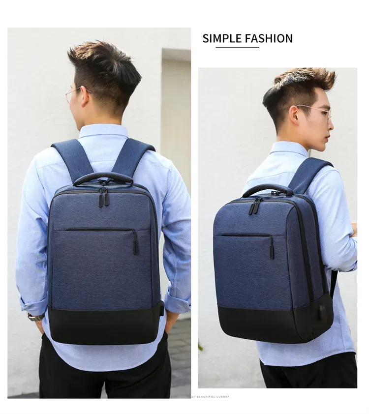 Sac à Dos Ordinateur Portable Multifonctionnel avec Port de Charge USB Grand Volume SACHM07BL - حقيبة ظهر متعددة الاستخدامات للكمبيوتر المحمول والعمل مع منفذ شحن