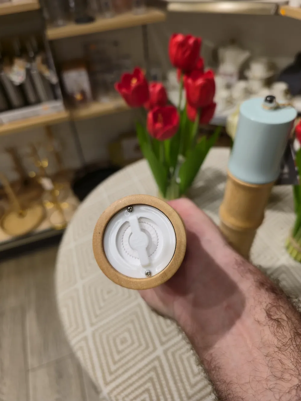 Moulin à Épices en Bois Style Bambou — Rose et Bleu