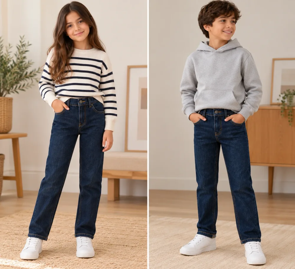 Jean enfant Denim Co. by Primark – Coupe droite Regular Rise – 10/11 à 11/12 ans