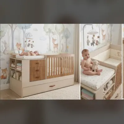 Lit Bébé Combiné Évolutif Premium 5-en-1 -
