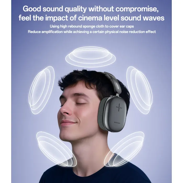 Casque EP10 BT5.4 Free Tekescopic Adjustment 400mAh Wired&Wireless Headset Head Mounted BT Earphone
