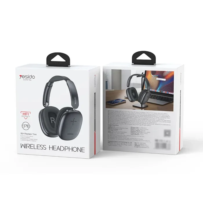 Casque EP10 BT5.4 Free Tekescopic Adjustment 400mAh Wired&Wireless Headset Head Mounted BT Earphone