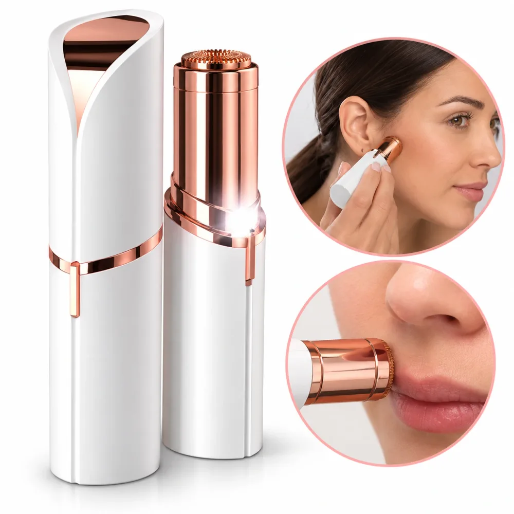 FLAWLESS 18K Gold Plated avec lumière Épilateur visage électrique