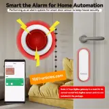 Sirène de sécurité intelligente Meian - Sonore et lumineuse Tuya Smart Zigbee.