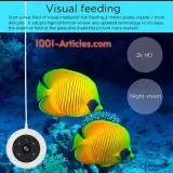Mangeoire Smart Connecté Intelligent - Fish Feeder - pour Aquarium, Camera, App, Contrôle à distance .