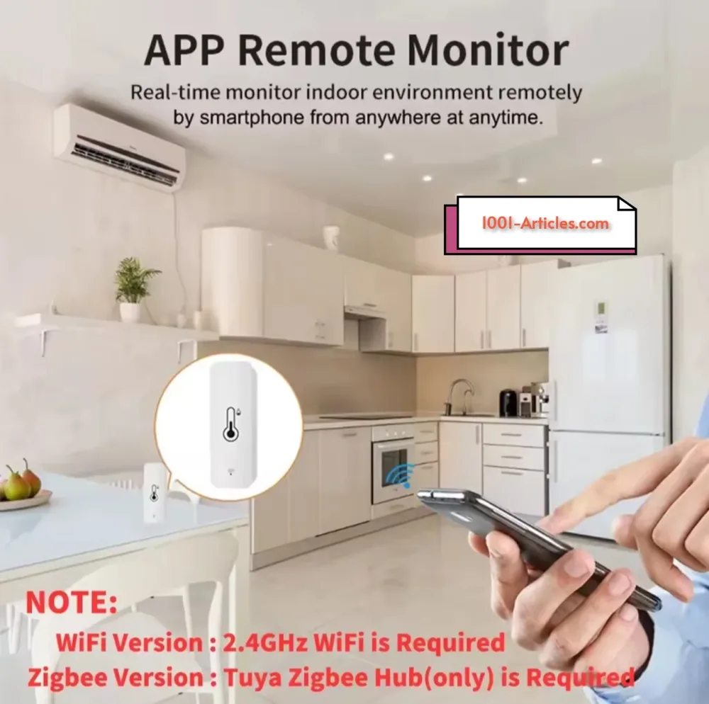 Capteur intelligent de température et du taux d'humidité, Hygromètre Tuya Smart