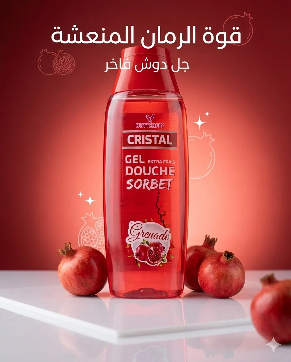 Cristal جال دوش بعطر الرمان 300ml