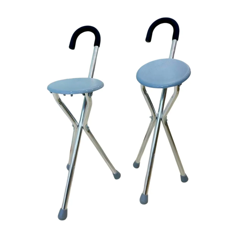 Canne chaise pliable ronde